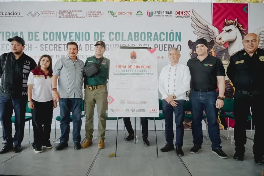 Cecytech y Secretaría de Seguridad del Pueblo firman convenio para fortalecer la prevención del delito