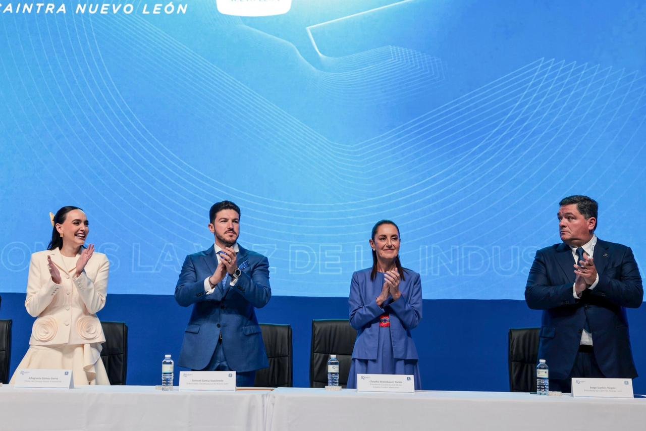 Hay certidumbre para nuestro pais Presidenta Claudia Sheinbaum en la 82 Asamblea Anual de la CAINTRA Nuevo Leon ante mas de 4 mil empresarios00005