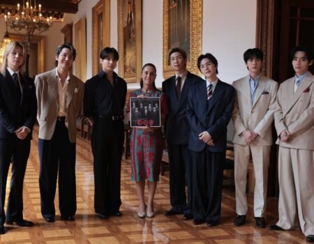 La musica y los valores unen a Mexico y Corea del Sur Presidenta Claudia Sheinbaum recibe a BTS en Palacio Nacional00001