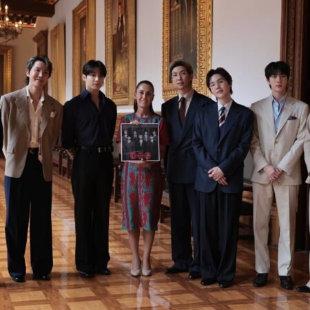 La musica y los valores unen a Mexico y Corea del Sur Presidenta Claudia Sheinbaum recibe a BTS en Palacio Nacional00001