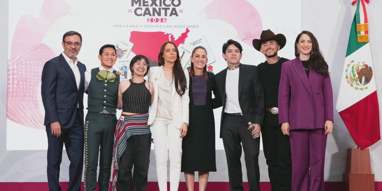 Presidenta Claudia Sheinbaum presenta segunda edicion de Mexico Canta por la paz y contra las adicciones dedicada a enaltecer la musica regional mexicana sin hacer apologia a la violencia1