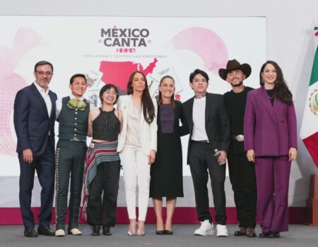Presidenta Claudia Sheinbaum presenta segunda edicion de Mexico Canta por la paz y contra las adicciones dedicada a enaltecer la musica regional mexicana sin hacer apologia a la violencia1