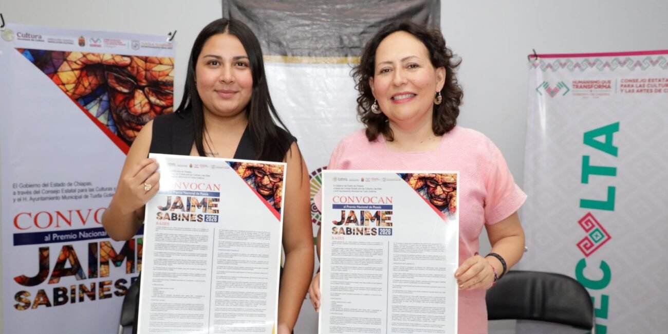 Coneculta y Ayuntamiento de Tuxtla lanzan convocatoria del Premio Nacional de Poesía Jaime Sabines 2026 FOTOS CONECULTA 2