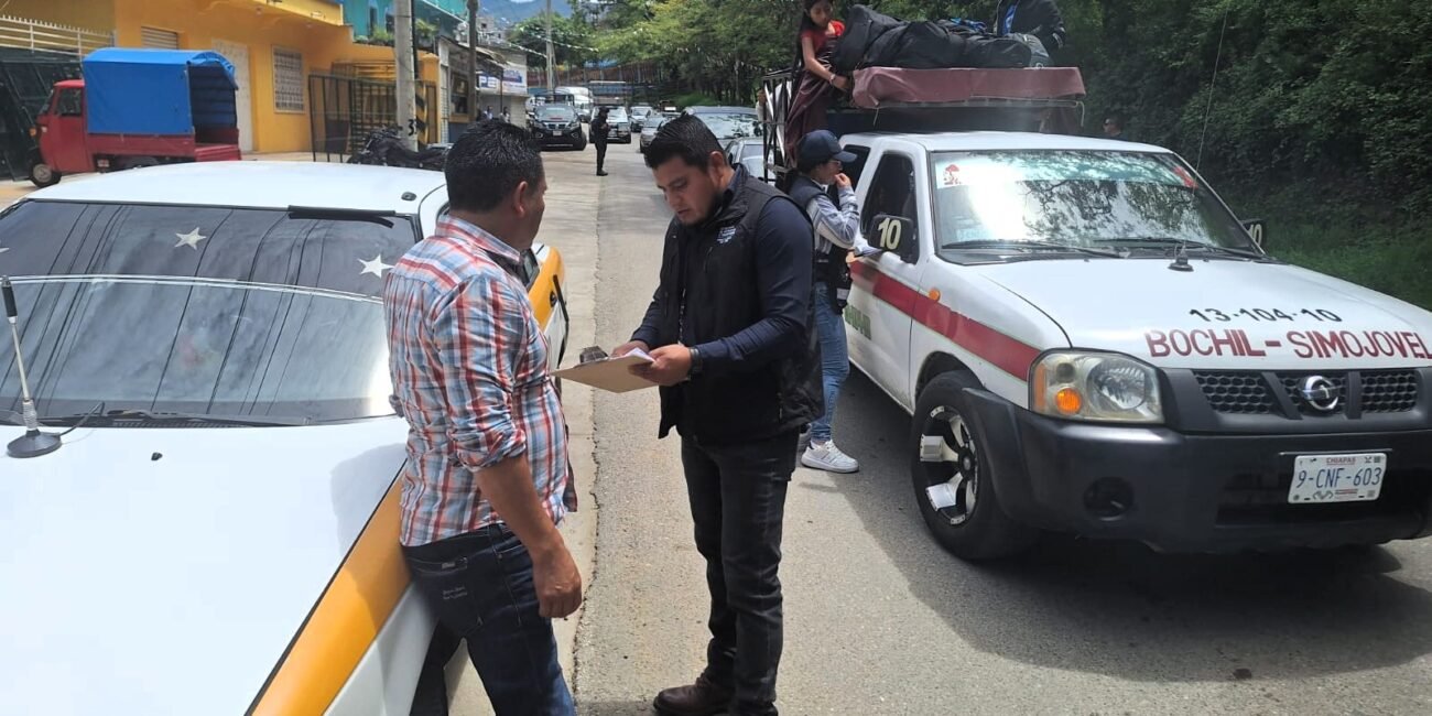 Refuerzan acciones de supervisión al transporte público en Bochil FOTOS SMyT 2 1
