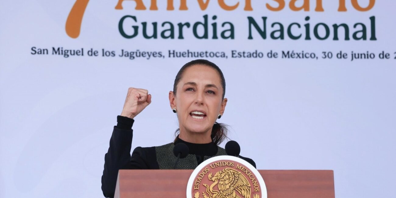 La Guardia Nacional está haciendo historia; gracias a su compromiso los homicidios dolosos se han reducido en 46%: Presidenta Claudia Sheinbaum en el 7° Aniversario de la GN La Guardia Nacional esta haciendo historia gracias a su compromiso los homicidios dolosos se han reducido en 46 Presidenta Claudia Sheinbaum en el 7° Aniversario de la GN3