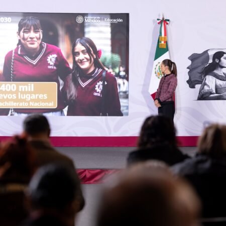 Presidenta Claudia Sheinbaum informa que meta sexenal del Bachillerato Nacional se duplicará a 400 mil nuevos lugares