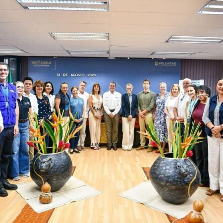 Yamil Melgar fortalece la cooperación humanitaria en Tapachula