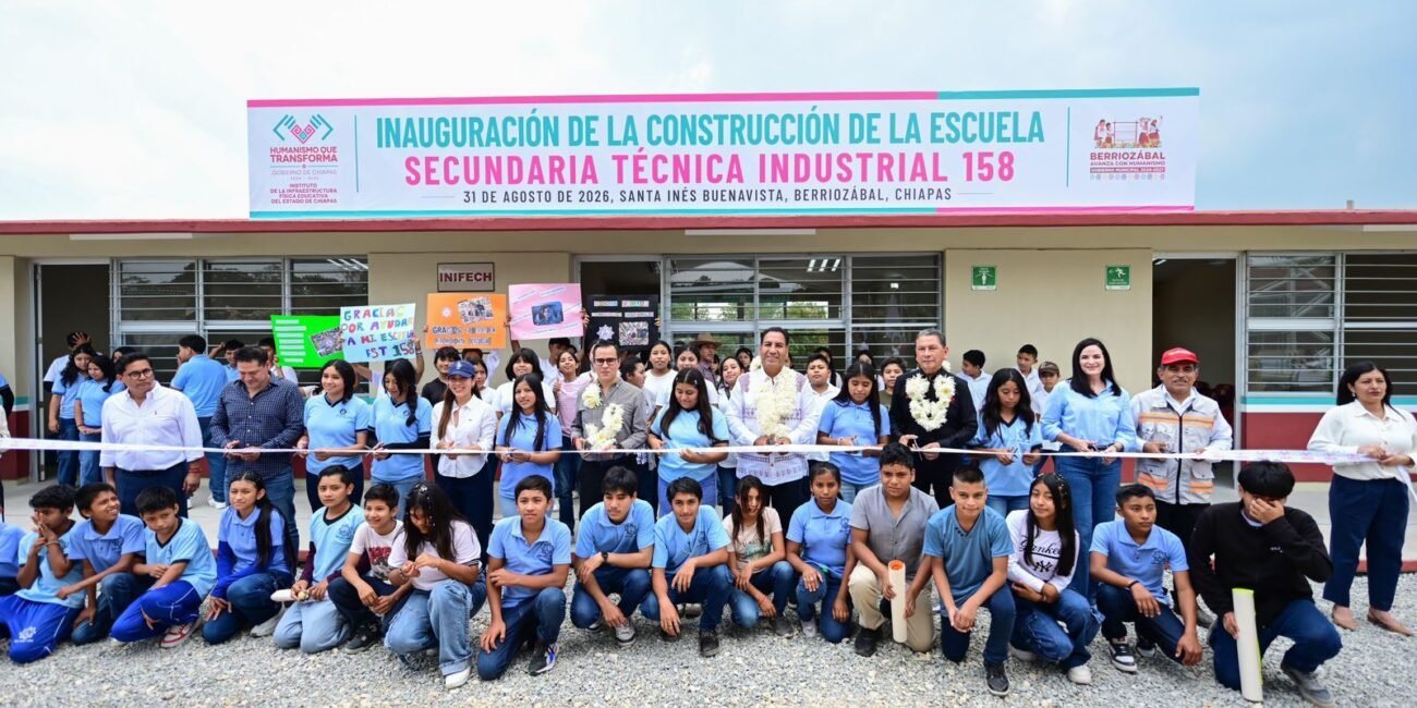 Con más de 107 mdp en infraestructura educativa, Eduardo Ramírez impulsa la transformación de Berriozábal